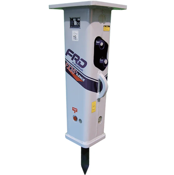 Hydraulic breaker hammer attachment for concrete and rock