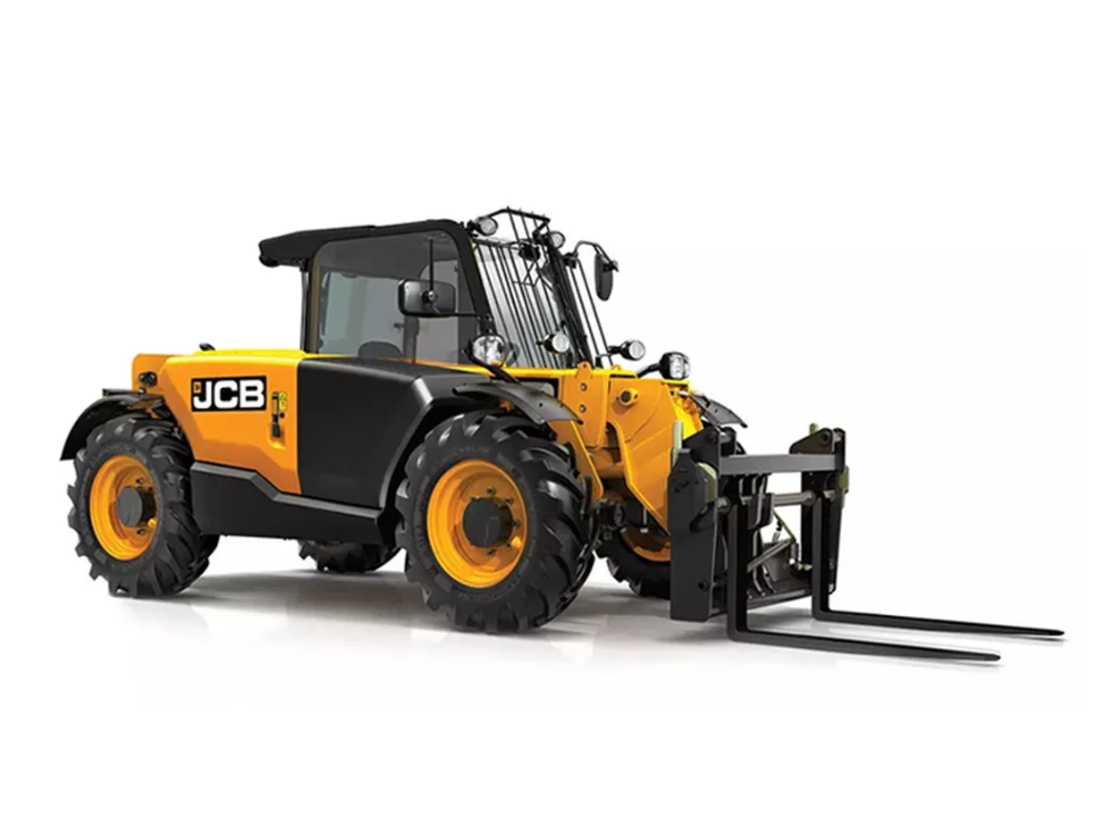 JCB 509-23TC compact telehandler with fork carriage