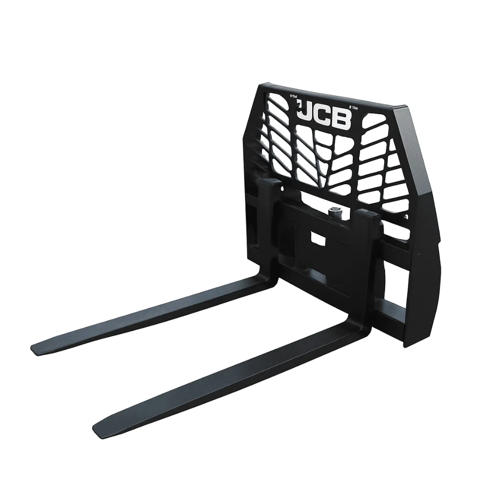Pallet fork attachment on a skid steer for material handling