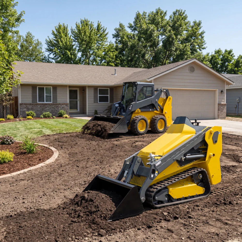 John Deere 316GR wheeled skid steer rental in Nampa Idaho