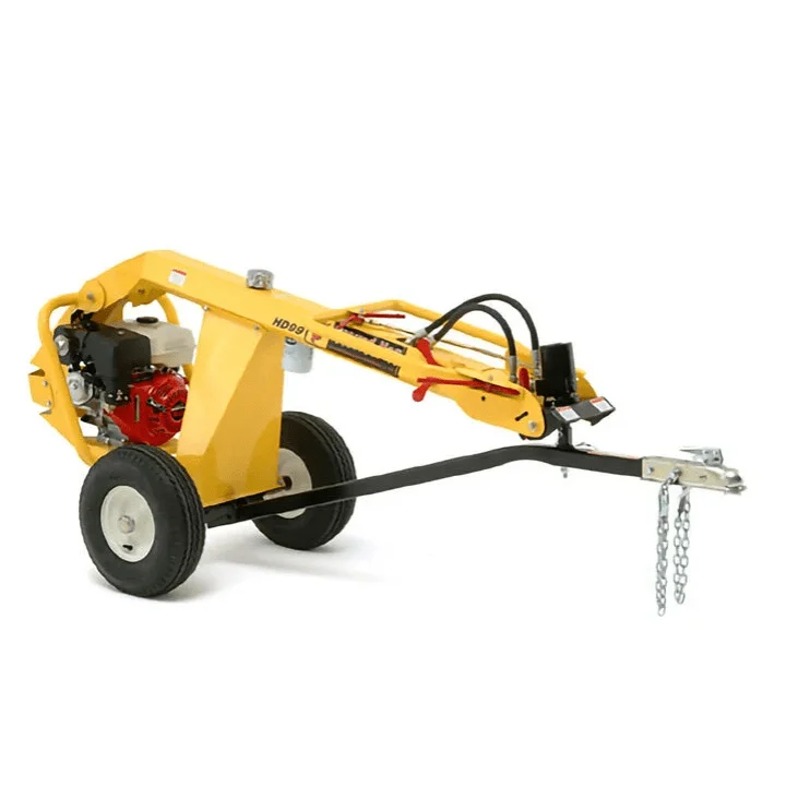 Towable hydraulic earth drill for digging post holes